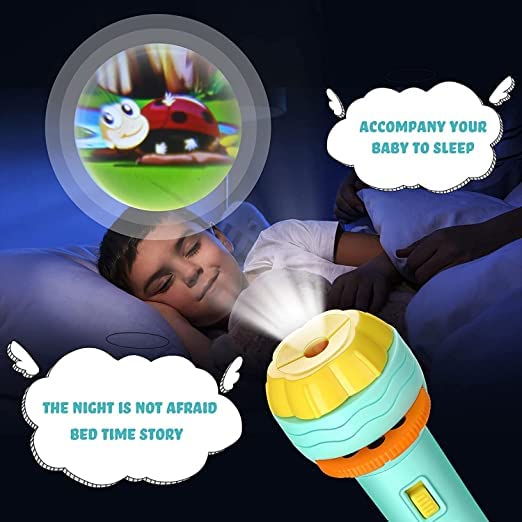 Urbannexa 6 Slides Kids Cartoon Story Projector Flashlight Torch