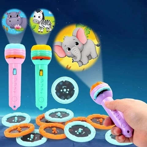 Urbannexa 6 Slides  Kids Cartoon Story Projector Flashlight Torch